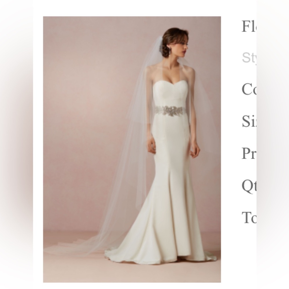 NIB BHLDN Ivory Floating Cathedral Veil